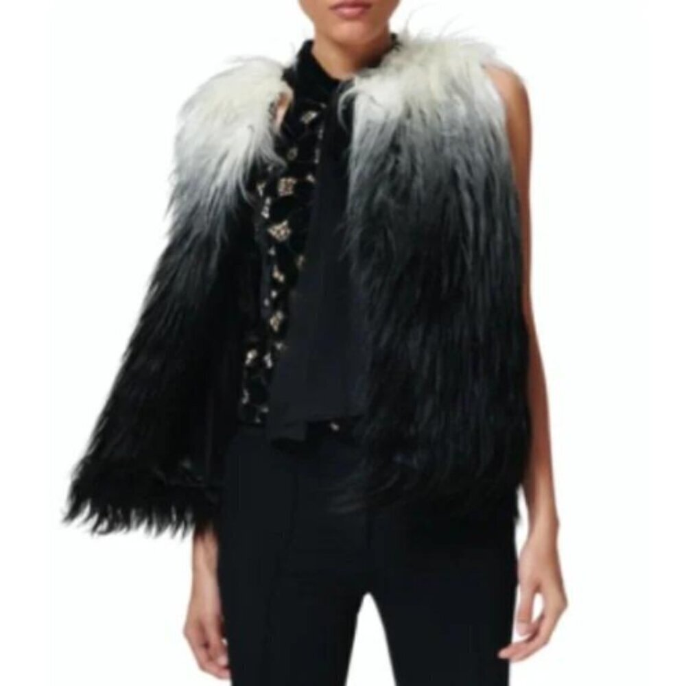 Alberto Makali Faux Fur Ombre Vest 16484